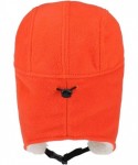 Skullies & Beanies Men's Fleece Warm Winter Hats with Visor Windproof Earflap Skull Cap - Orange - CC18Z2QO7C9 $18.11