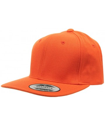 Baseball Caps Original Yupoong Pro-style Wool Blend Snapback Blank Hat Baseball Cap- Orange - CJ1181RMS3X $22.55