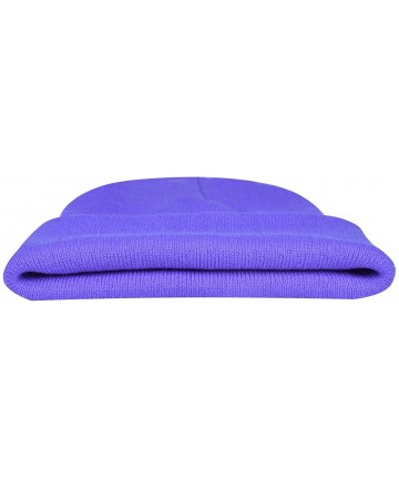 Skullies & Beanies Warm Winter Hat Knit Beanie Skull Cap Cuff Beanie Hat Winter Hats for Men - Lavender - C212J0HQQSZ $13.36