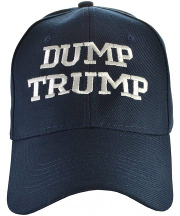 Baseball Caps Anti-Trump Hats (9 Styles) Fuck Trump/Dump Trump/Lock Him Up - Dump Trump Navy Blue - C6188YU2R70 $16.47