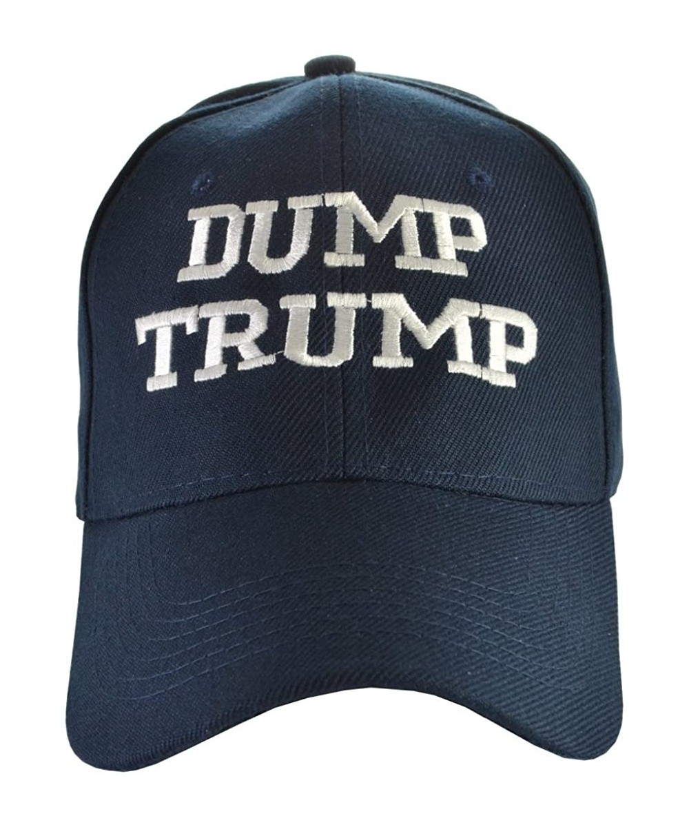 Baseball Caps Anti-Trump Hats (9 Styles) Fuck Trump/Dump Trump/Lock Him Up - Dump Trump Navy Blue - C6188YU2R70 $16.47