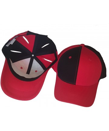 Baseball Caps Pigtail Ponytail Hat 2.0 - Black/Red - CT18C9ZWSAX $32.88