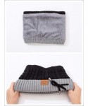 Skullies & Beanies Unisex Cozy Knit Beanie with Fuzzy Pom and Soft Stretch Scarf Set - Thin Mellow Pattern - CM18Y0E6I9S $13.61