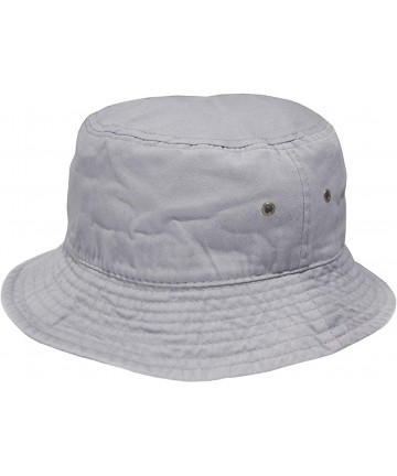Bucket Hats Short Brim Visor Cotton Bucket Sun Hat - Grey - C611Y2Q5U37 $16.73