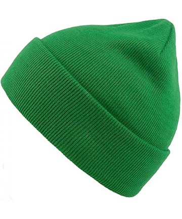 Skullies & Beanies Men's Warm Winter Hats Acrylic Knit Beanie Cap Daily Beanie Hat for Women Girls Boys - Green - C1192HOA4LQ...