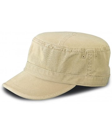 Baseball Caps Camo Washed Army Cap - Khaki - CD119AGJHEL $13.44