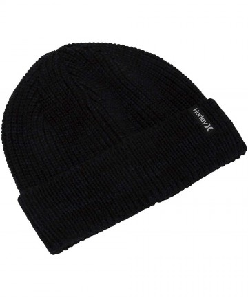 Skullies & Beanies Men's Stretch Knit Cuffed Slouchy Winter Beanie - Black/Navy - CE18L90TU4X $21.14