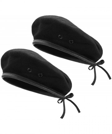 Berets AYPOW Berets Ladies Military Leather - Style A-black*2 - C018ZH5WOAY $22.77