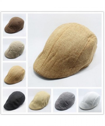 Skullies & Beanies Cotton Male Ladies Casual Newsboy Caps Berets - Grey - CY1872TRS72 $14.48