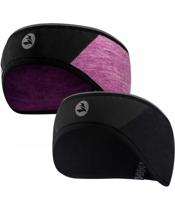 Balaclavas Lightweight Windproof Fleece Headband 360 Reflective Running Ear Warmer Thermal Muffs 2 Pack for Men Women - CP18Z...