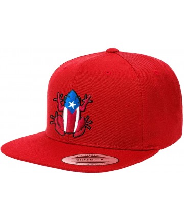 Baseball Caps Puerto Rico Snapback Hats Vintage Hats - Coqui/SnapBack/Red - CN18U85TAS2 $33.97
