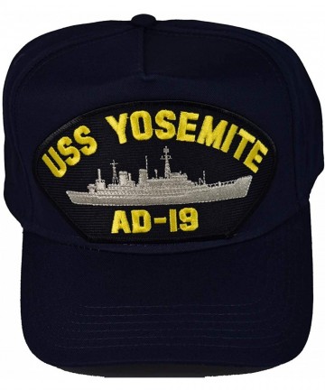 Sun Hats USS Yosemite AD-19 HAT - Navy Blue - Veteran Owned Business - C7193CD44OI $34.05