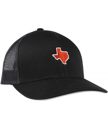 Baseball Caps Texas Hat - Texas Trucker Hat State Outline Baseball Cap Snapback Hat (Black) - C2195DW209L $25.62