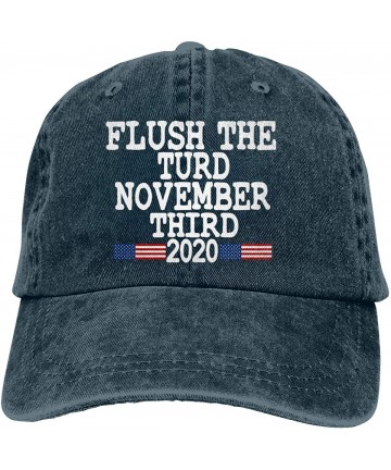 Baseball Caps Men's Baseball Cap Flush The Turd November Third 2020 Distressed Dad Hat - Navy - CY195ZZTU9M $16.03