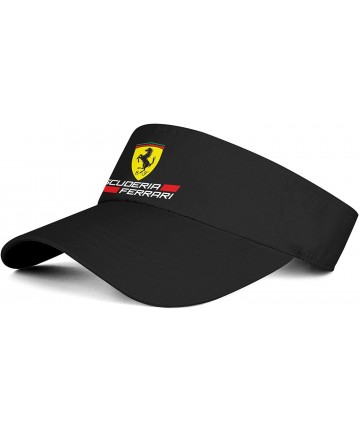 Visors Sun Sports Visor Hat McLaren-Logo- Classic Cotton Tennis Cap for Men Women Black - Ferrari Logo - CG18AKNQTXI $24.97