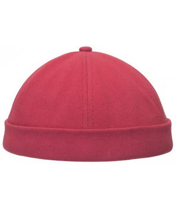 Skullies & Beanies Unisex Beanie Cotton Docker Brimless Hat Rolled Cuff Harbour Hat with Drawstring - Red - C0193W2MZE0 $29.43