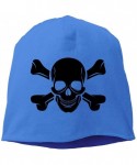 Skullies & Beanies Winter Cap Beanie Hat Fashion Smile Skull and Crossbones Unisex - Royalblue - CM18KDQSZ3A $20.22