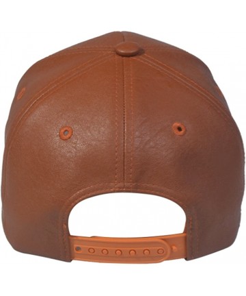 Baseball Caps PU Leather Plain Baseball Cap - Unisex Hat for Men & Women - Adjustable & Structured for Max Comfort - Camel - ...