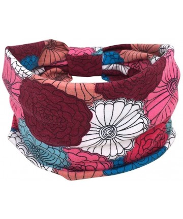 Headbands Knotted Headbands Stretch Headwrap - 4Pack-8 special printed floral design cute headbands - CR18UTCI8NT $23.35