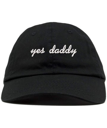 Baseball Caps Yes Daddy Embroidered Low Profile Deluxe Cotton Cap Dad Hat - Vc300_black - CK18O8EH5NC $22.55