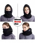 Balaclavas Balaclava Face Mask Windproof Outdoor Sports Mask for Winter Thermal Fleece Hood for Men and Women - Black - C518Y...
