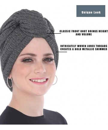 Headbands Turban Headwraps for Women with African Knot & Woven Lurex Thread for Extra Glimmer and Comfort for Cancer - CG193T...