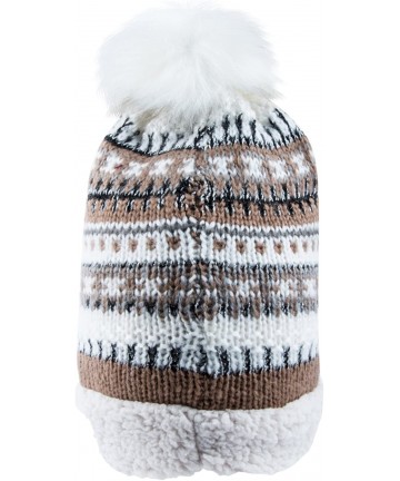 Skullies & Beanies Winter Hats for Women Warm Knit Plus Faux Fur Lining for Ultra Warm and Beautiful Hats - CL183CT97Y8 $12.89