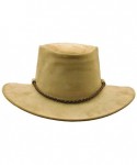 Cowboy Hats Traders Echuca Leather Hat - Black - CW115X6AVLF $68.07