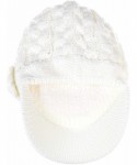 Newsboy Caps Womens Winter Chic Cable Warm Fleece Lined Crochet Knit Hat W/Visor Newsboy Cabbie Cap - CF1860GYAE2 $23.00