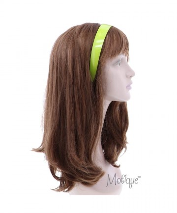 Headbands 1 Inch Plastic Hard Headband with Teeth Head band Women Girls (Motique Accessories) (Light Green) - Light Green - C...