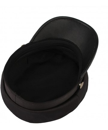 Fedoras Unisex Classic British Flat Top Fisherman Hat Cotton Breton Fiddler Hat - Black - C318HEKLTR7 $12.42