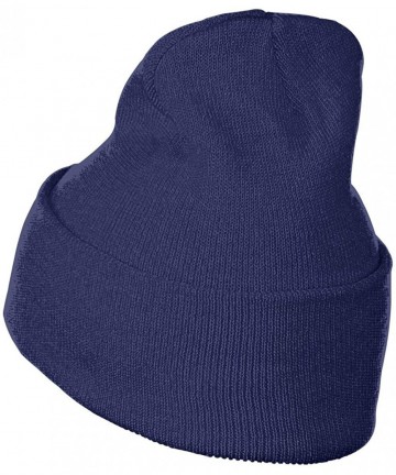 Skullies & Beanies Men Women Beanie Cap-Crazy Jelly Chunky Soft Baggy Skull Knit Hat - Navy - C4192Y03X5K $30.39