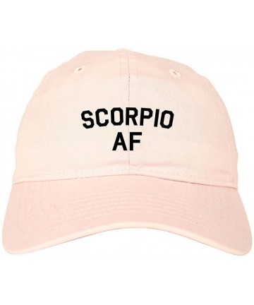 Baseball Caps Scorpio AF Astrology Sign Dad Hat Baseball Cap - Pink - CS1894NY93R $44.38