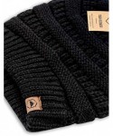 Skullies & Beanies Womens Cable Knit Beanie - Warm & Soft Stretch Winter Hats for Cold Weather - Black - C112N0ELJ41 $12.70