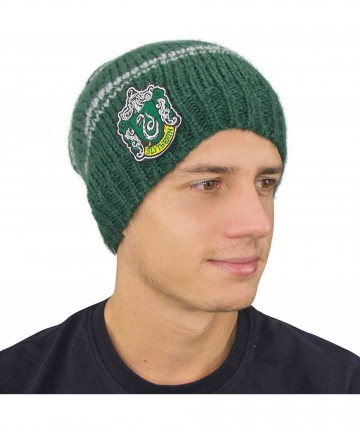 Skullies & Beanies Harry Potter Beanie Hat Knit Cap - Official - Slouchy Slytherin (Adult) - CQ185TK3IR7 $21.53