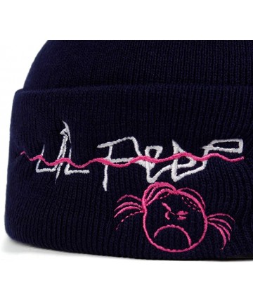 Balaclavas Unisex Embroidery Cuffed Skull Beanies Hats Thermal Knitting Hip Hop Caps - Black - C7192UC3ZUY $33.18