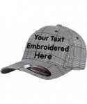 Baseball Caps Custom Hat Flexfit 6277 6533 Delta & More Embroidered. Your Own Text Curved Bill - CC18LWXLWMR $40.50