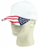 Baseball Caps 2 Packs USA Flag Patriotic Baseball Cap/Hat (2 Pack for Price of 1) - Flab.b-white - CL185YD0O85 $17.97