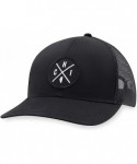 Baseball Caps CHI Hat - Chicago Trucker Hat Baseball Cap Snapback Golf Hat (Black) - CU18W4HHW53 $26.61
