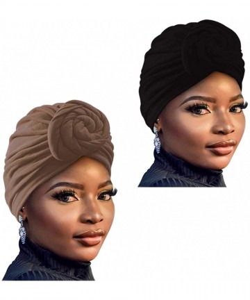 Skullies & Beanies Women Pre-Tied Bonnet Turban for Women Printed Turban African Pattern Knot Headwrap Beanie - CT198S46046 $...
