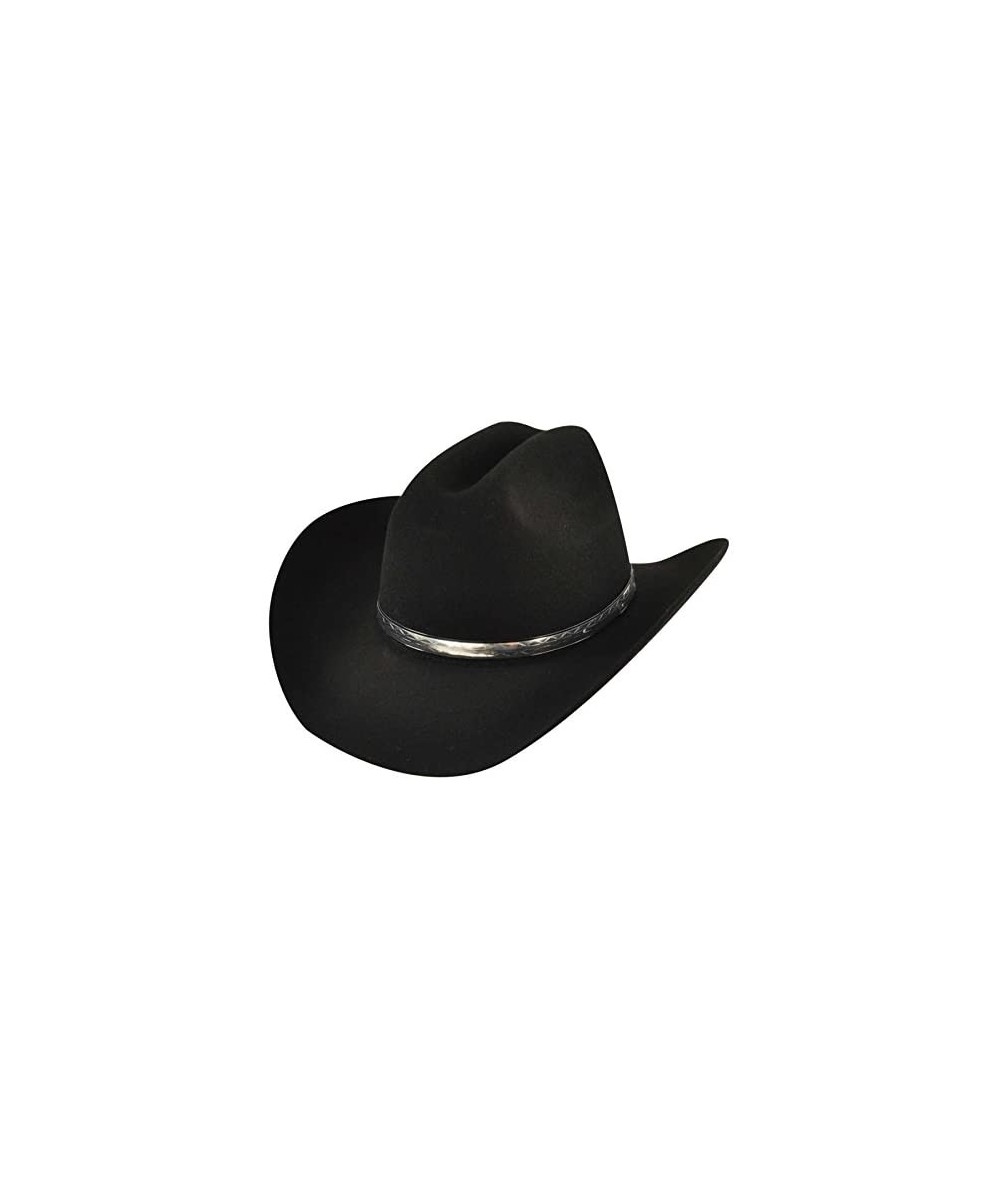 Cowboy Hats Western Men's Silver Streak Hat - Black - CP113EXNNUB $67.75