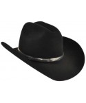 Cowboy Hats Western Men's Silver Streak Hat - Black - CP113EXNNUB $67.75