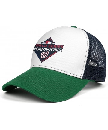 Baseball Caps Men's Women's 2019-world-series-baseball-championships-w-logo-Nats Cap Printed Hats Workout Caps - Green-1 - CQ...