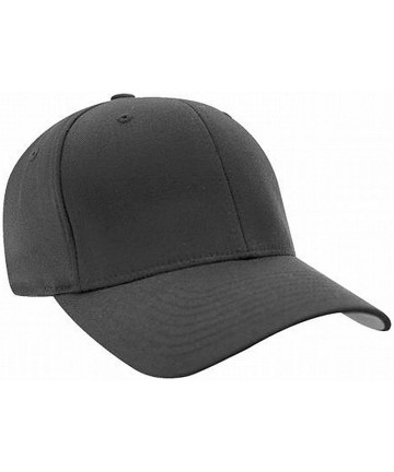 Baseball Caps Silver Wooly Combed Stretchable Fitted Cap Kappe Baseballcap Basecap - Dark Gray - CS11DLCZ88P $29.82