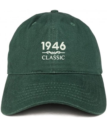 Baseball Caps Classic 1946 Embroidered Retro Soft Cotton Baseball Cap - Hunter - C918CO90EAH $24.65
