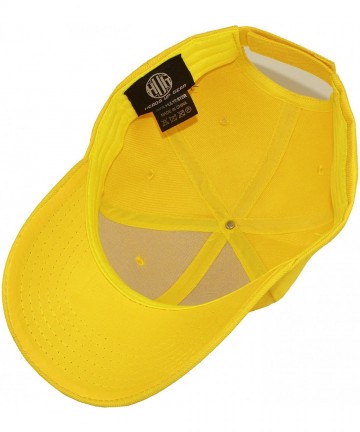 Baseball Caps ( Pack of 12 ) Classic Premium Baseball Cap Adjustable Size Plain Hat Unisex - Yellow - C21865MYS73 $51.29