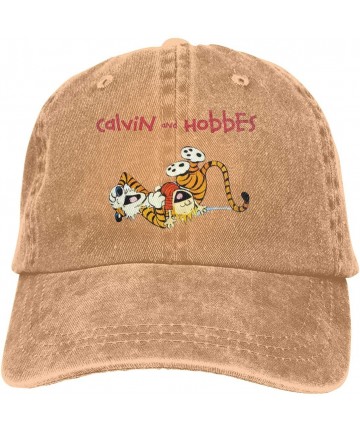 Baseball Caps Adult Calvin and Hobbes Tiger Hats Unisex Fashion Plain Cool Adjustable Denim Jeans Baseball Cowboy Natural Cap...