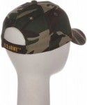Baseball Caps US Army Official License Structured Front Side Back and Visor Embroidered Hat Cap - Army Camo - CC12O0E9HQJ $19.72
