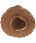 Sun Hats Women Sun Caps Foldable Summer Beach Sun Straw Hats (Khaki) - CW17YSXLTSO $13.66