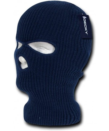 Skullies & Beanies 3 Hole Knit Tactical Ski Mask Beanie Monkey Caps (Navy Blue) - CA1174OIA6H $16.86